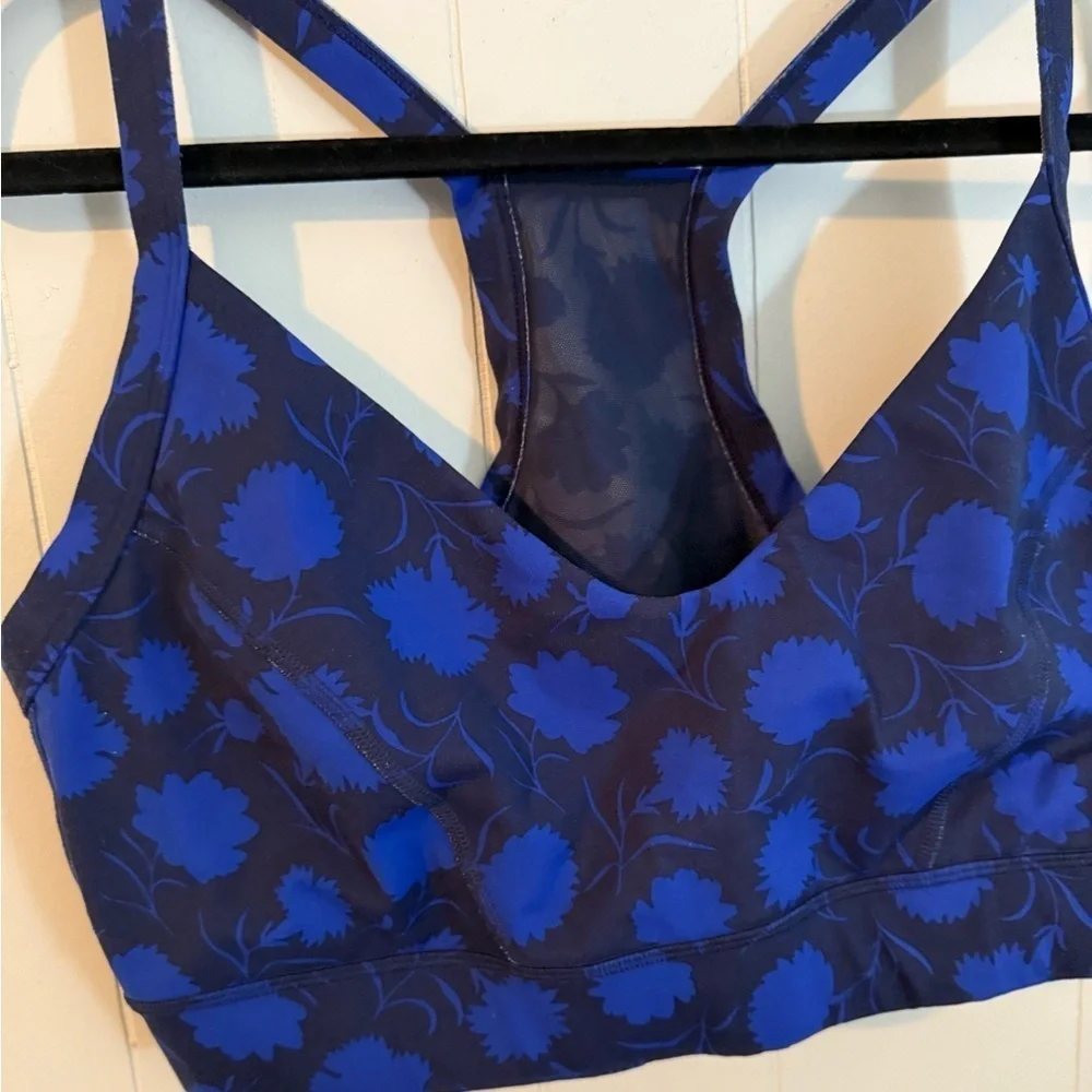 Boden Jessica Active Sports Bra Navy Persian Blue Size 14
